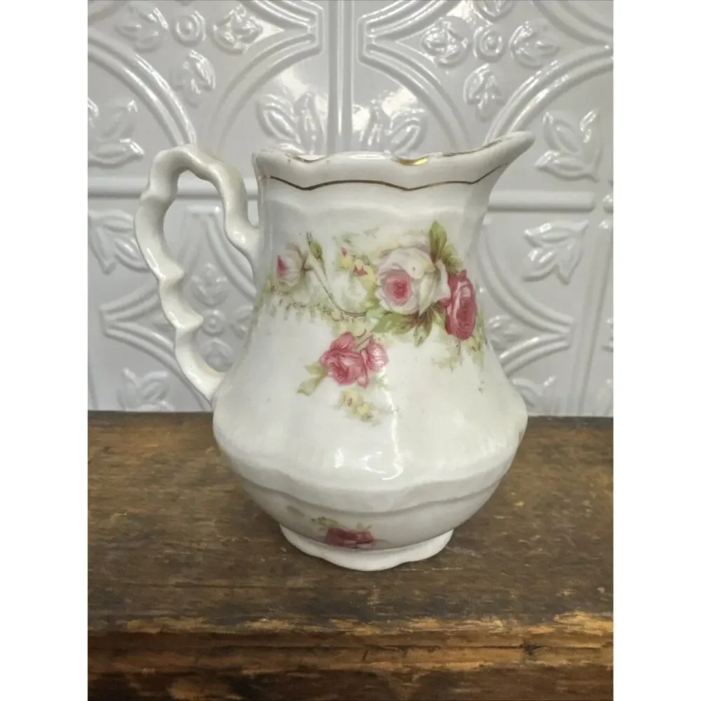 ORLEANS Z.S. & CO Bavaria Creamer Delicate Pink Rose ANTIQUE EXCELLENT